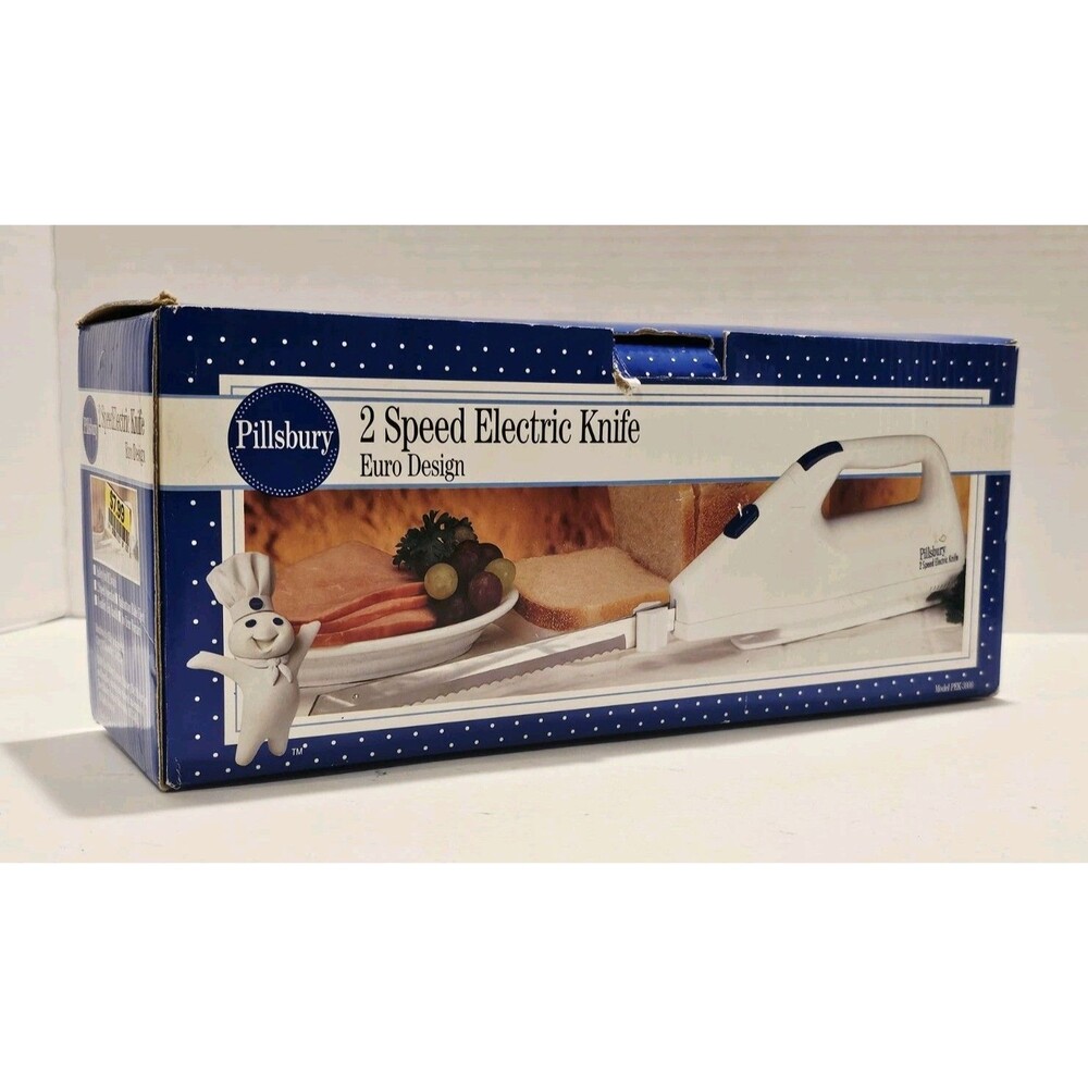 Boxed PILLSBURY 2 SPEED ELECTRIC KNIFE EURO DESING MODEL PEK-3000 PRE-OWNED EUC